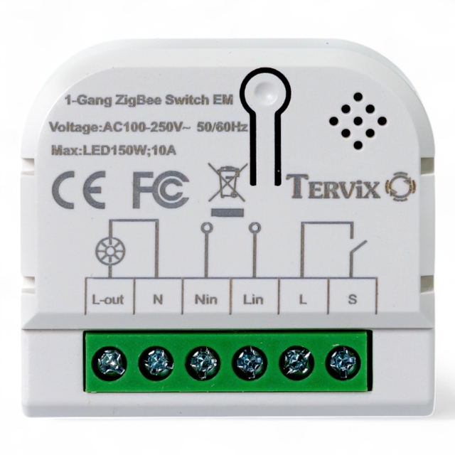 Умный выключатель Tervix Pro Line ZigBee Switch (1 клавиша/розетка)(432121)