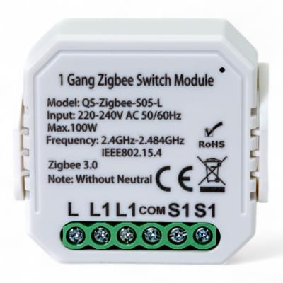 Умный выключатель Tervix Pro Line ZigBee Switch (1 клавиша), без нуля (432141)