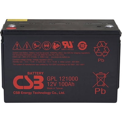 Аккумулятор свинцово-кислотный CSB GPL121000S, 12V 100Ah