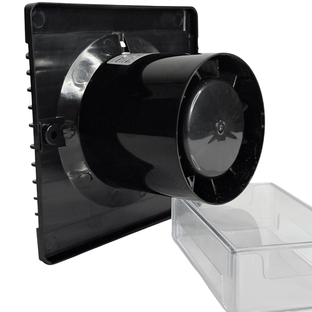 Витяжний вентилятор настінний AirRoxy Planet Energy 80 S black (01-080)