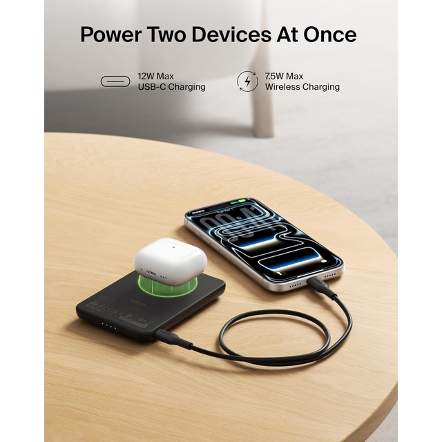 Повербанк Belkin 5000mAh Magnetic Kickstand Black (BPD011HQBK)