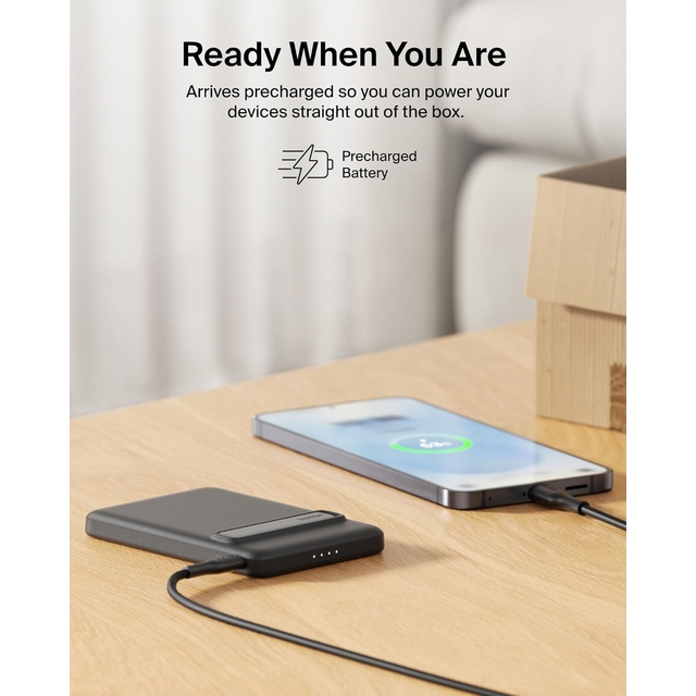 Повербанк Belkin 5000mAh Magnetic Kickstand Black (BPD011HQBK)