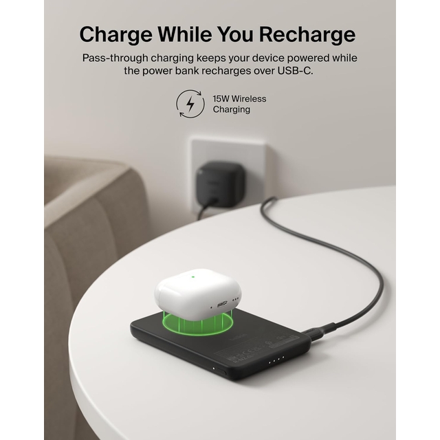 Повербанк Belkin 5000mAh Magnetic Kickstand Black (BPD011HQBK)