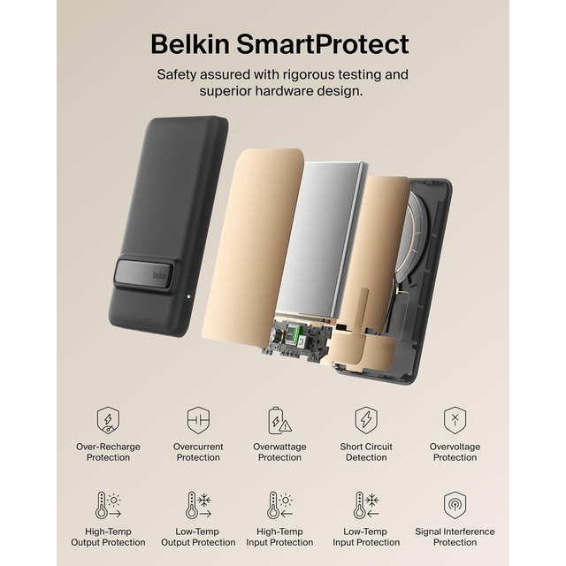 Повербанк Belkin 5000mAh Magnetic Kickstand Black (BPD011HQBK)