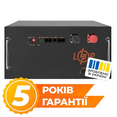 Акумулятор літій-залізо-фосфатний LogicPower LiFePO4 51,2 V-150 Ah (7680 Wh) (BMS JK 150 А/100 А) RM RS485/CAN BL