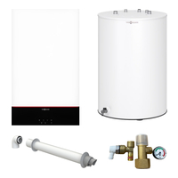 котел Viessmann Vitodens 100-W B1HF 25 кВт с бойлером 150 л, датчиком и дымоходом