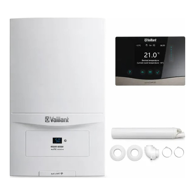 Пакетное предложение двухконтурный котел Vaillant ecoTEC pure VUW 246/7-2 + терморегулятор + дымоход (0010023030 + 0010045479 + 0020219516)