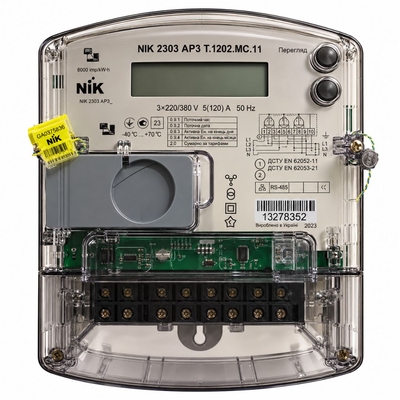 Счетчик электроэнергии трехфазный многотарифный NIK 2303 ATT.1000.M.15 5(10)А, 100В