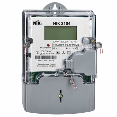 Счетчик электроэнергии однофазный многотарифный NIK 2104 AP6T.2602.MC.21 (шт)