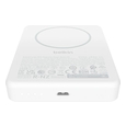 Повербанк Акумулятор портативний літій-іонний Power Bank Belkin 10000мА·год, 20Вт PD/Qi2 7.5Вт, Slim Magnetic, білий