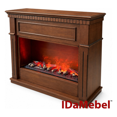 Электрокамин IDaMebel Sorrento коричневый черная патина с паровым камином A-Fire Cassette SF100 Multi