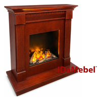 IDaMebel Washington цвета красное дерево с паровым камином Dimplex Cassette 600 LED