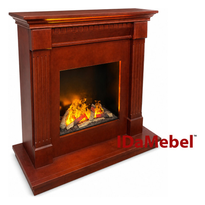 Электрокамин IDaMebel Washington цвета красное дерево с паровым камином Dimplex Cassette 600 LED