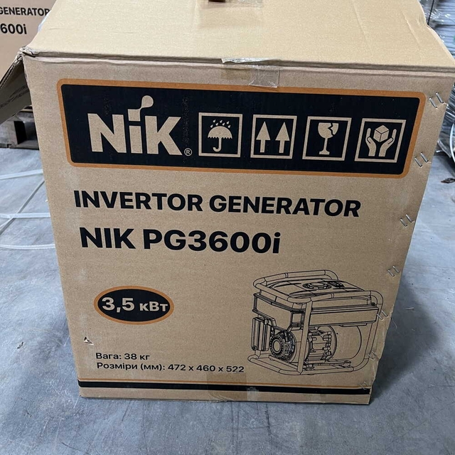 Бензиновый генератор NiK PG 3600i (3,5 кВт)