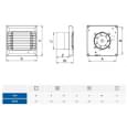 Вытяжной вентилятор настенный Awenta A-Matic WM100T