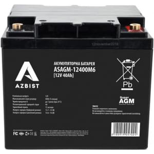 Azbist Super AGM ASAGM-12400M6 Black Case 12V 40Ah Q1 Azbist Super AGM ASAGM-12400M6 Black Case 12V 40Ah Q1