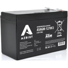 Azbist Super AGM ASAGM-1270F2, Black Case, 12V 7.0Ah, Q10