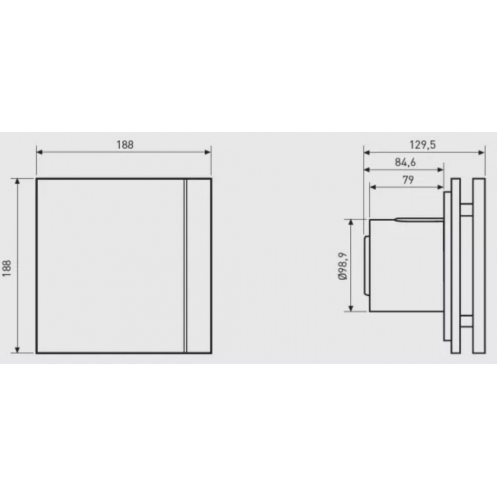 Вытяжной вентилятор настенный Soler&Palau Silent-100 CZ Silver Design - 3C (5210603400)
