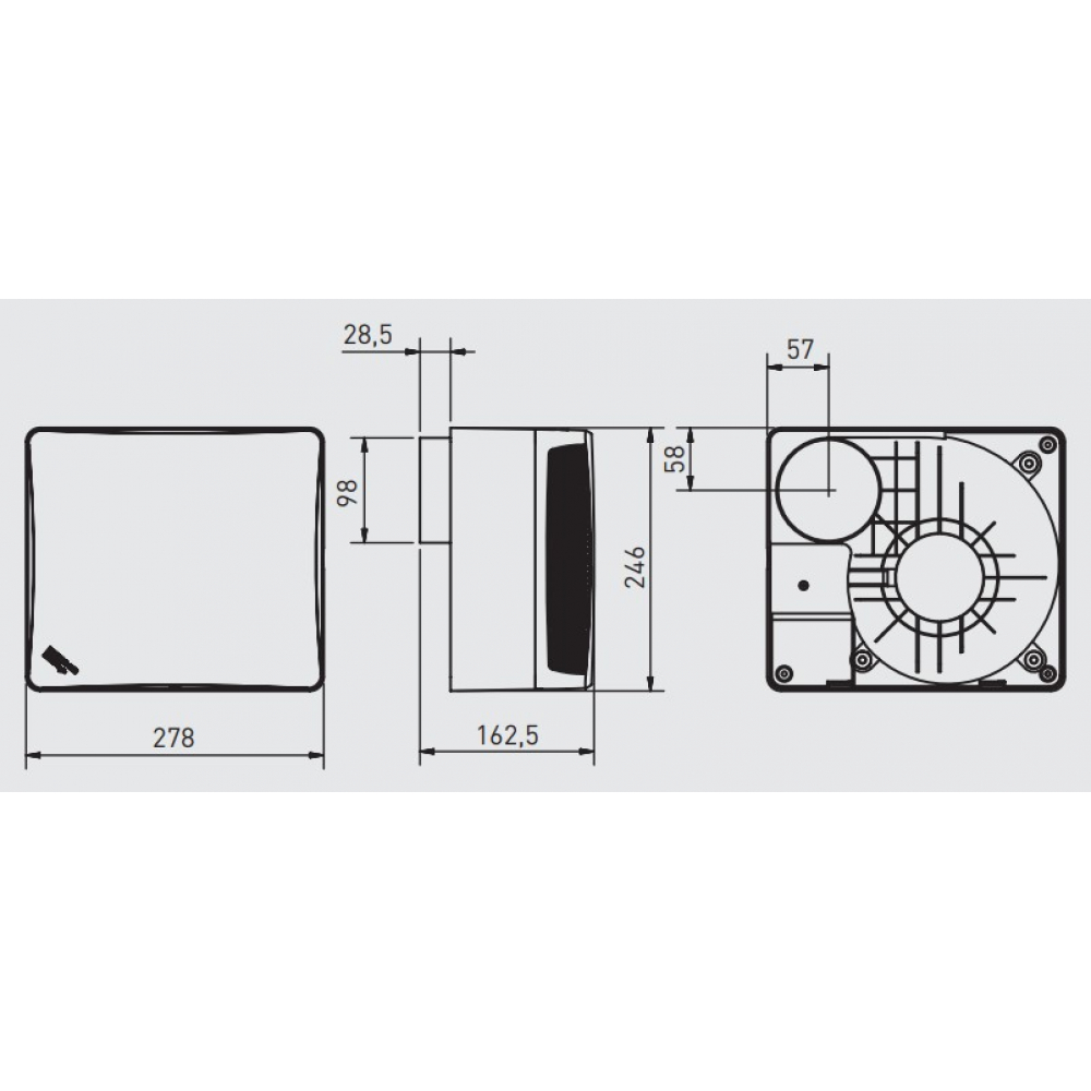 Вытяжной вентилятор накладной Soler&Palau EBB-175 DV Design (5211993600)