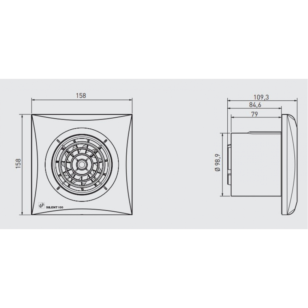 Витяжний вентилятор настінний Soler&Palau Silent-100 CZ Ivory (5210624900)