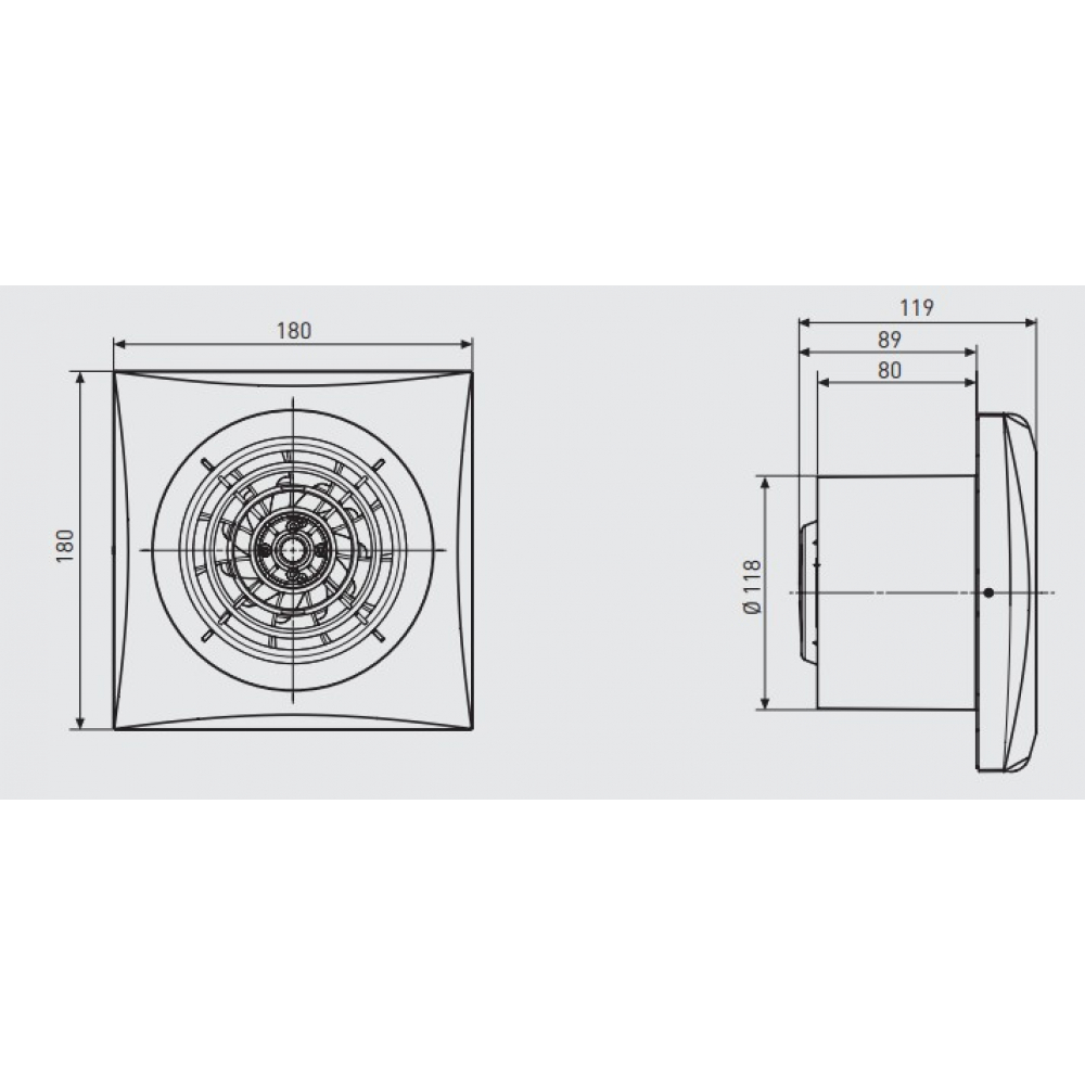Вытяжной вентилятор настенный Soler&Palau Silent-200 CRZ (5210425400)