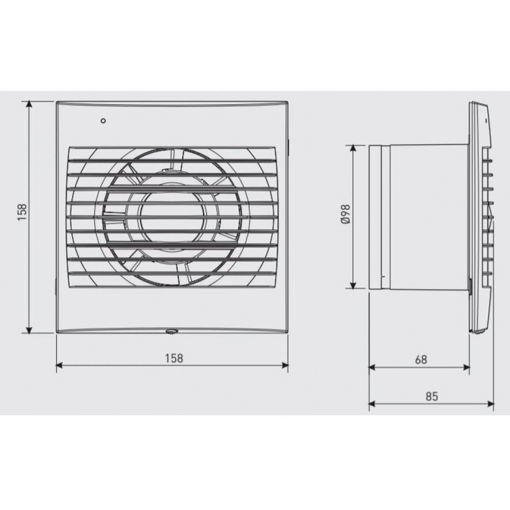 Витяжний вентилятор настінний Soler&Palau Decor-100 C (5210001300)