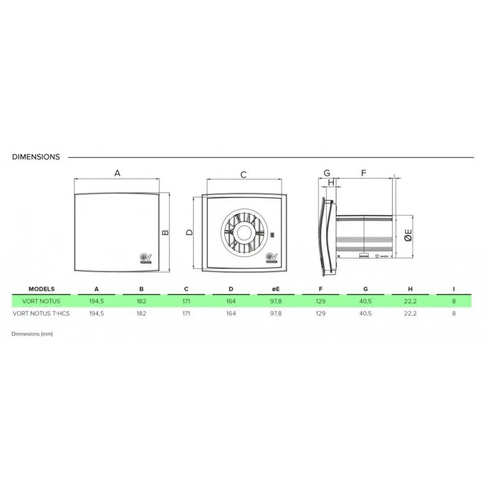 Витяжний вентилятор настінний Vortice Vort Notus