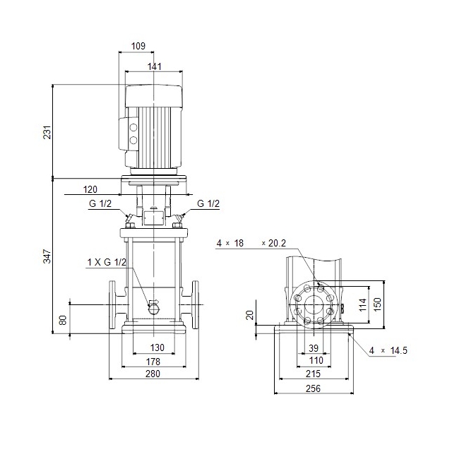 Поверхностный насос центробежный Grundfos CR10-02 A-FJ-A-E-HQQE 3 (96500964)