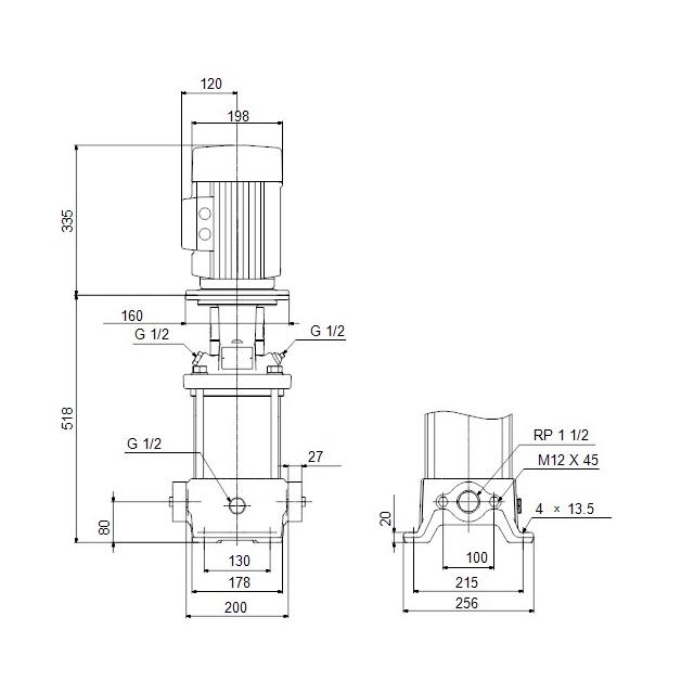 Поверхностный насос центробежный Grundfos CR10-07 A-A-A-E-HQQE 3x (96501229)