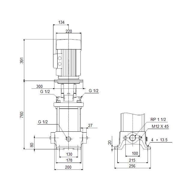 Поверхностный насос центробежный Grundfos CR10-14 A-A-A-E-HQQE 3x (96501234)