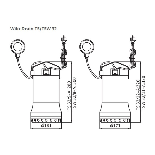 Дренажно-фекальный насос Wilo Drain TSW 32/11A 10M KA (6045166)