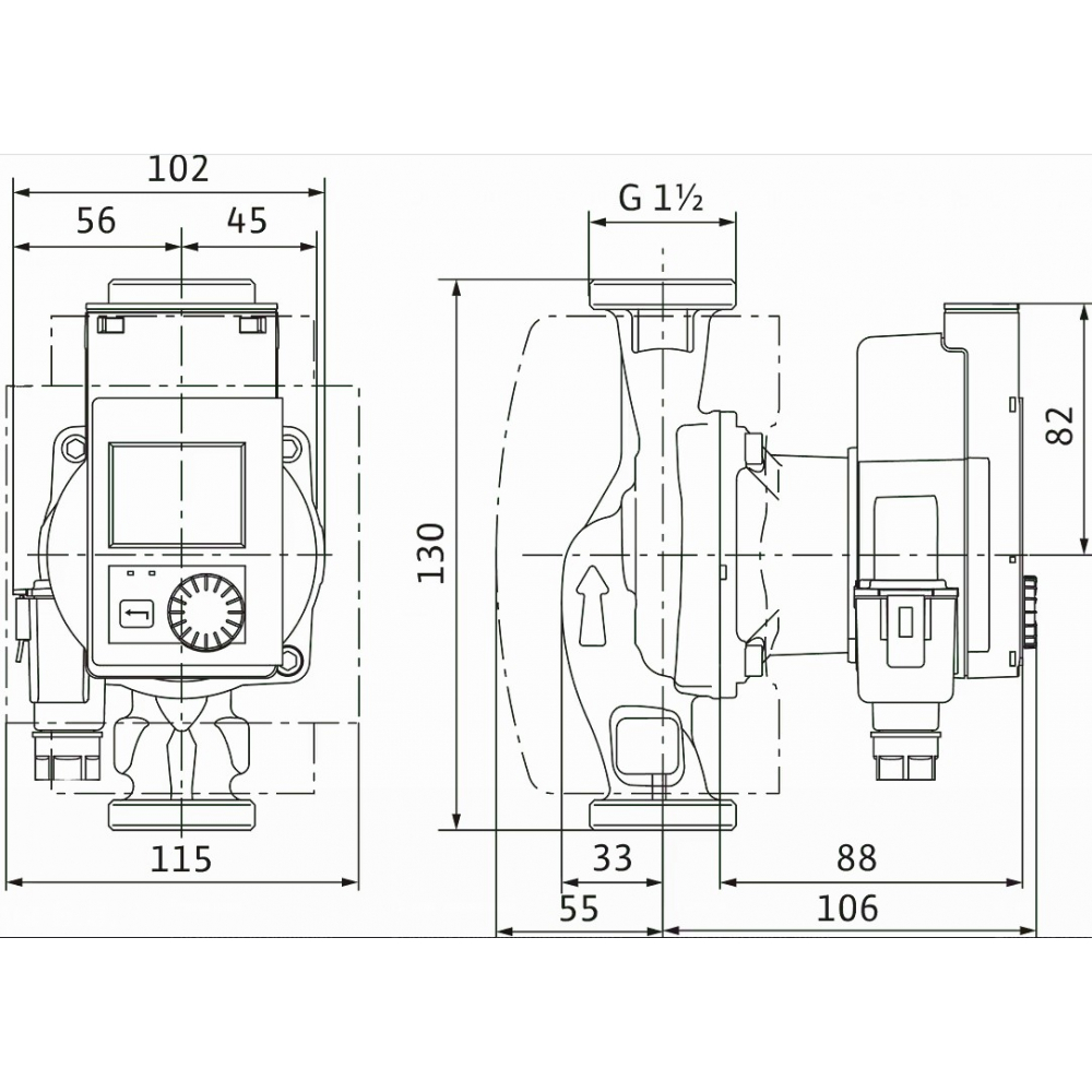 Циркуляционный насос Wilo Stratos PICO 25/0.5-6-130, 1/2" (4244396)