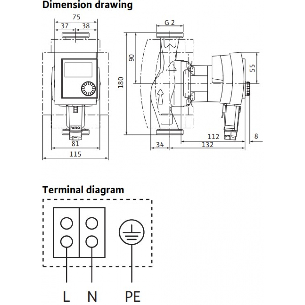 Циркуляционный насос Wilo Stratos PICO 30/1-6 180 (4216615)