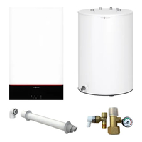 котел Viessmann Vitodens 100 B1HF 32 кВт с бойлером Vitocell 200 л, датчиком и дымоходом