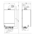 Пакетное предложение одноконтурный котел Viessmann Vitodens 100 B1HF 32 кВт с бойлером Vitocell 200 л, датчиком и дымоходом