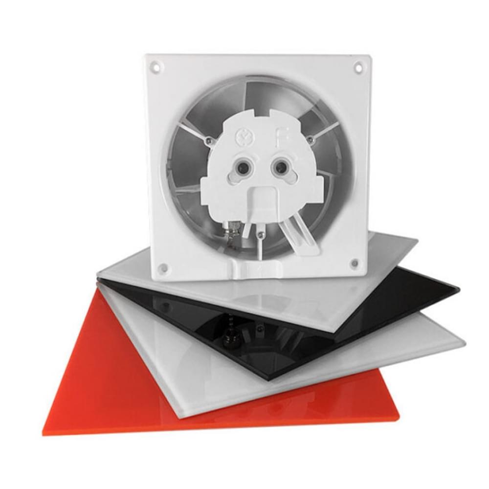 Вытяжной вентилятор настенный AirRoxy 100S dRim + Панель AirRoxy Black Plexy 01-162