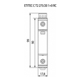 Комплектуючі до сонячних панелей Обмежувач перенапруги ETI ETITEC C T2 275/20 1+0 RC (2440394)