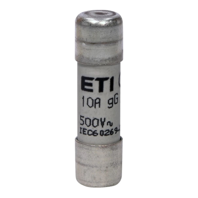 Комплектующие к солнечным панелям Предохранитель ETI CH10x38 gG 10A/500V (2651017)