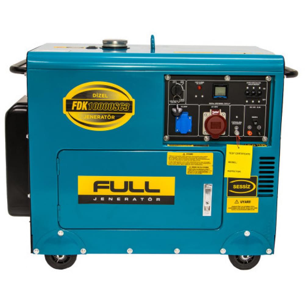 Дизельний генератор Full FDK10000SC3, трифазний 220V, 50Hz, 9,4KVA