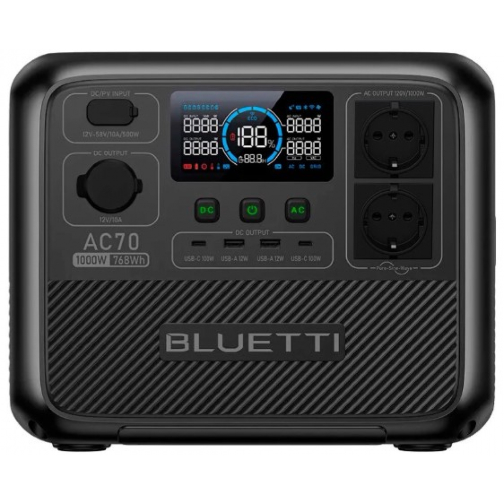Портативная зарядная станция Bluetti AC70 1000W 768Wh