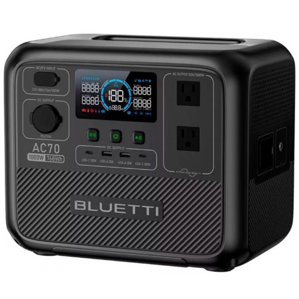 Портативная зарядная станция Bluetti AC70 1000W 768Wh