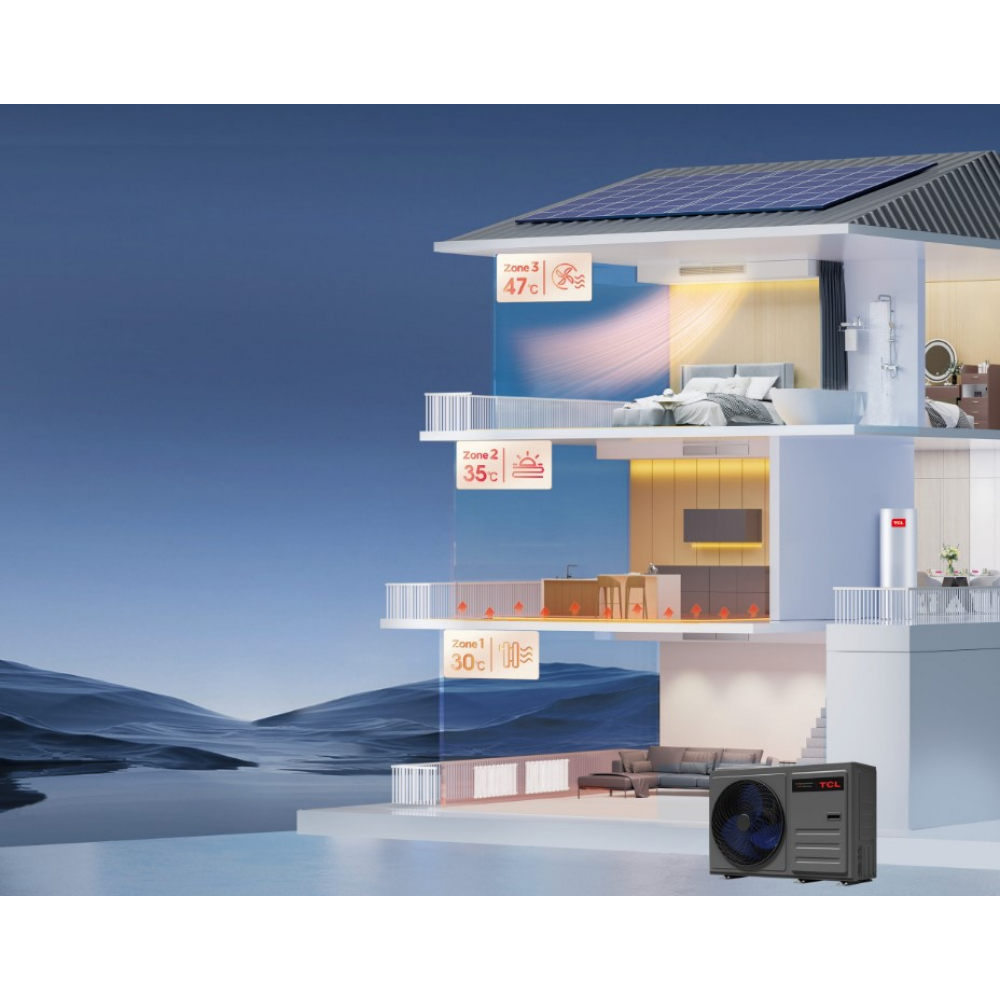 Моноблок теплового насоса TCL HB129TD0 Tri-thermal ATW Heat Pump Monobloc R32 WI-FI
