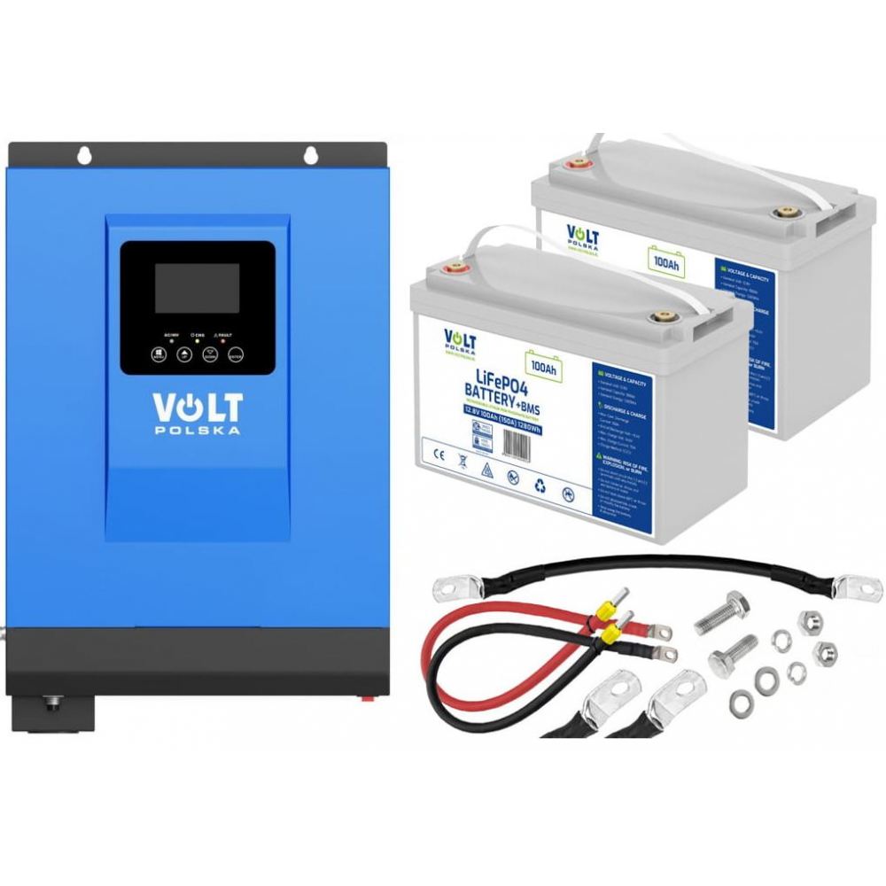 Комплект резервного питания Volt Polska Sinus Pro Ultra-М 6500 + АКБ LiFePO4 12,8V 100Ah