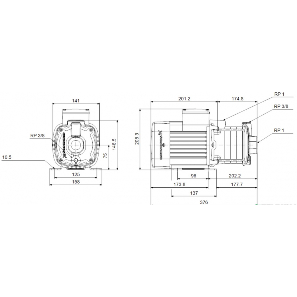Поверхностный насос центробежный Grundfos CM1-7 A-R-A-E-AQQE C-A-A-N (96807020)