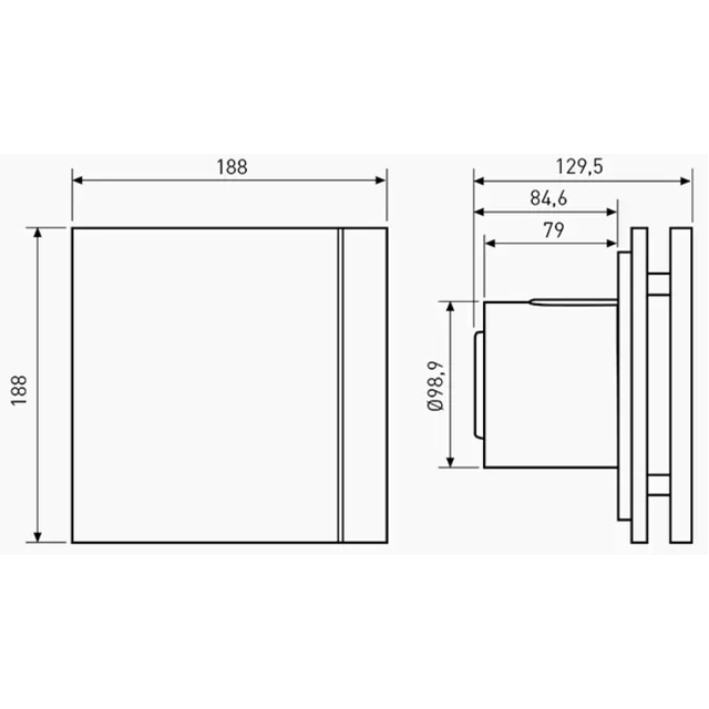 Вытяжной вентилятор настенный Soler&amp;Palau Silent-100 CZ Design (5210601800)