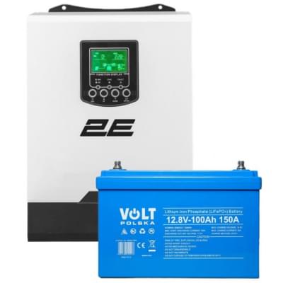 Комплект резервного питания 2E VP-1K12 1000VA + LiFePo4 батарея 1280 W (2EVP-1K12 1280)