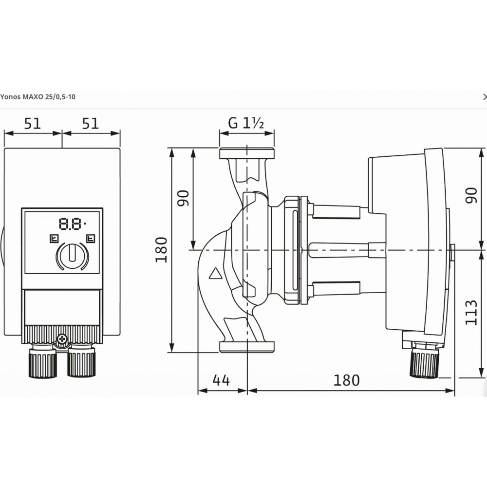 Циркуляционный насос Wilo Yonos MAXO 25/0,5-10 (2120640)