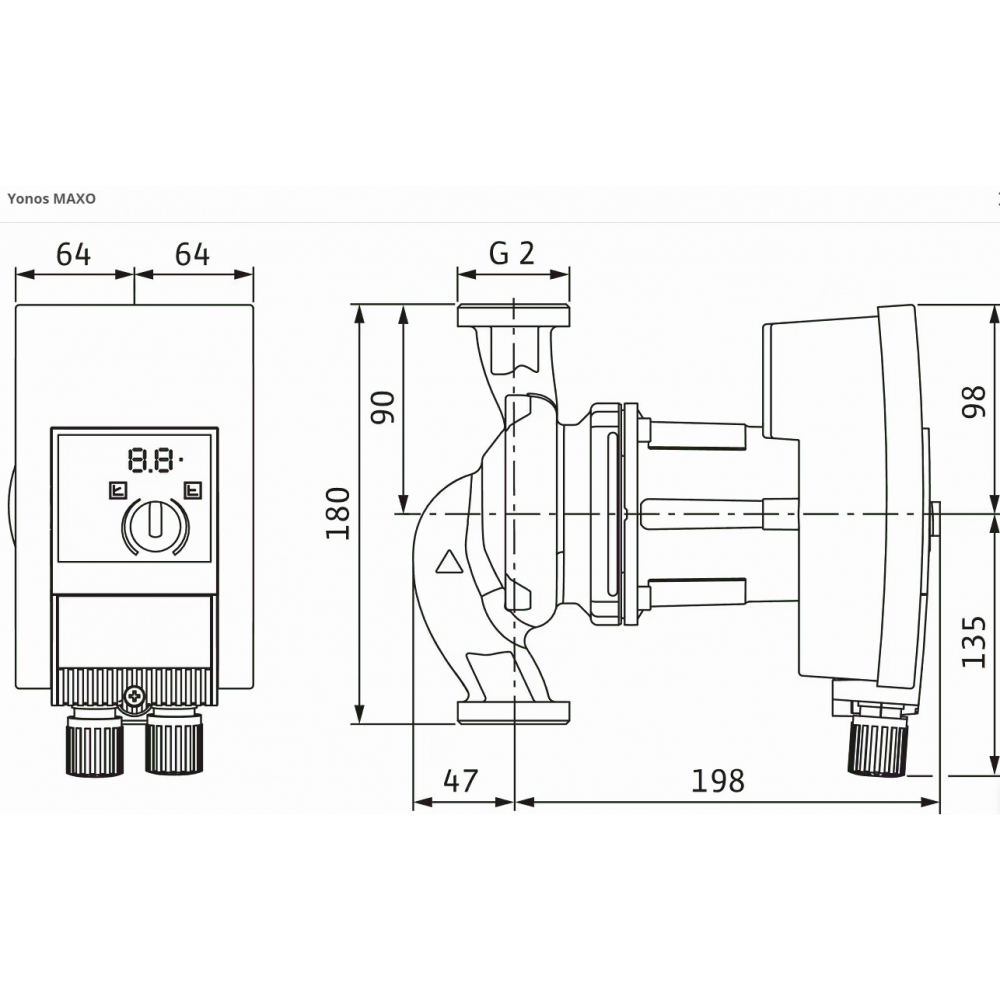 Циркуляционный насос Wilo Yonos MAXO 30/0,5-12 (2120644)