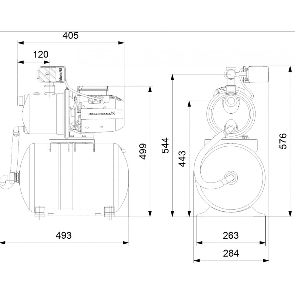 Насосная станция Grundfos JP 4-47 PT-H (99463875)