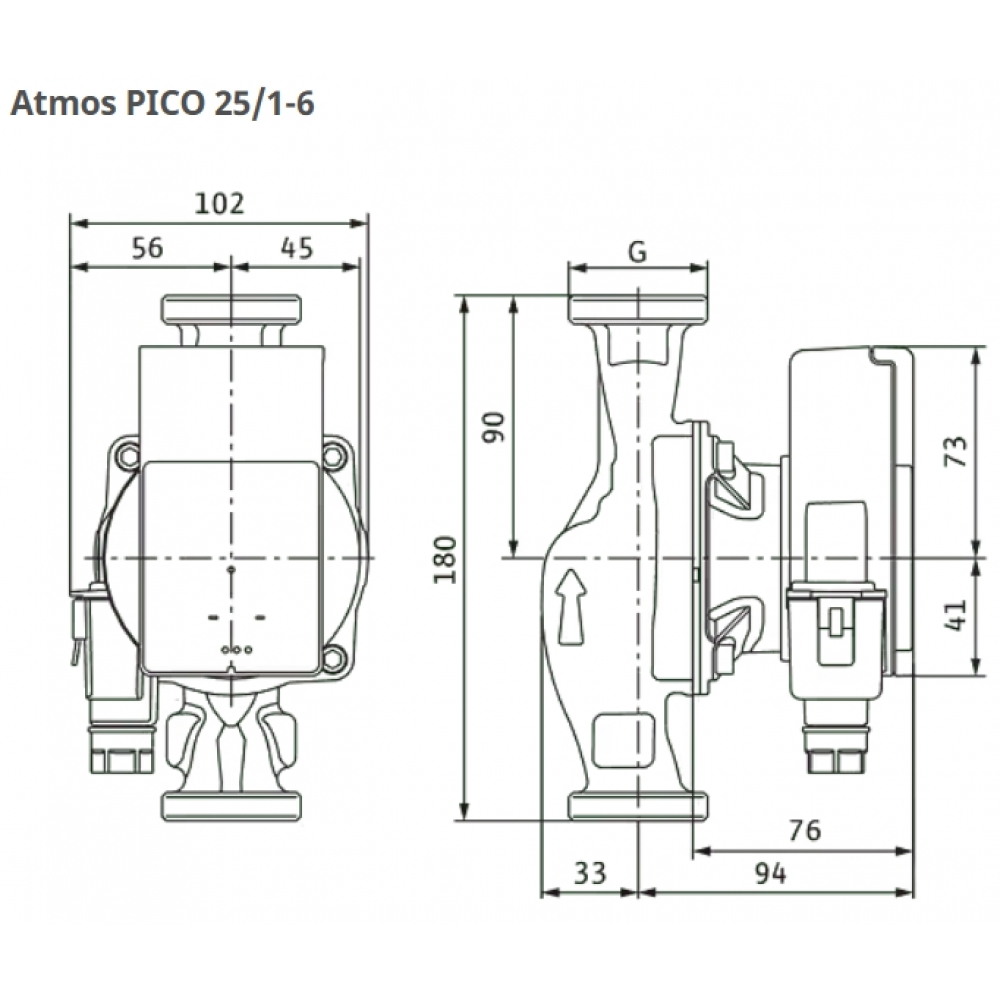Циркуляционный насос Wilo Atmos PICO 25/1-6 (4232694)